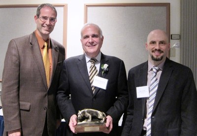 (Left to Right: Dean Chris Long, Michael Ostroff, Department Head John Iceland)
