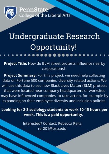 Undergraduate Research Opportunity!